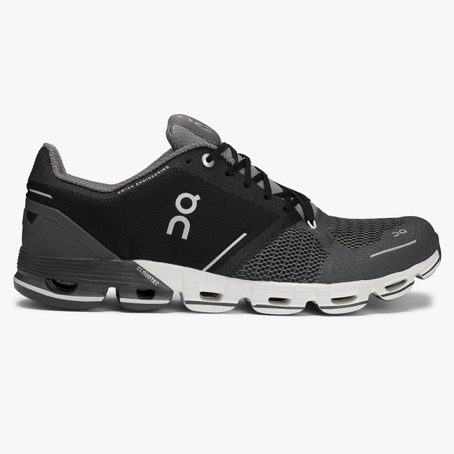 ON Cloudflyer Mens - Men's Road Running Shoes NZ-68941 Black/White